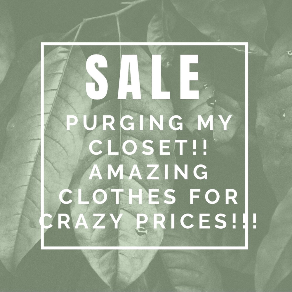 Closet cleanup Sale!!!